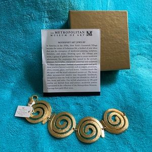 Robert Lee Morris Gold Plated Bracelet MET Mus. NY